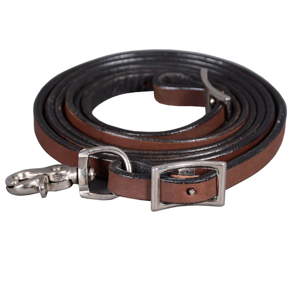 BAR H EQUINE Western Leather Horse Rein With Adjustable Buckle