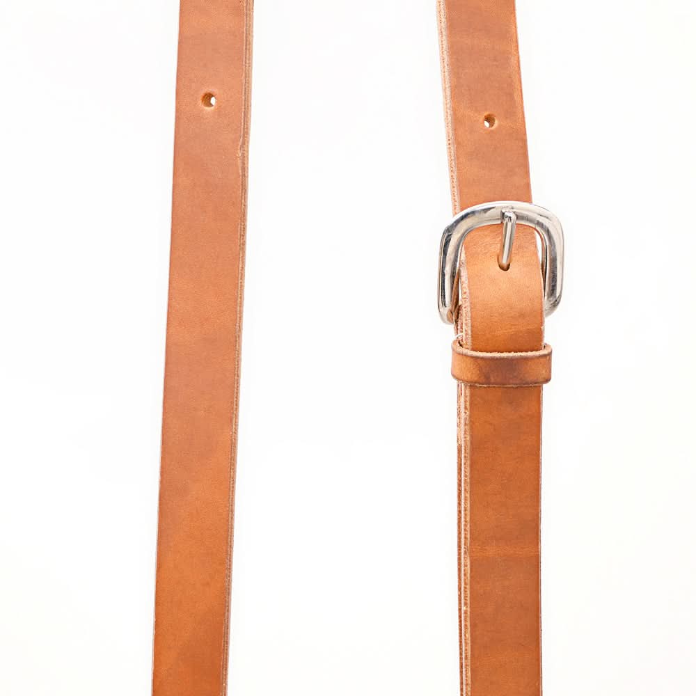 Bar H Equine Horse Genuine Leather Tie Downs Snap Ends Tan