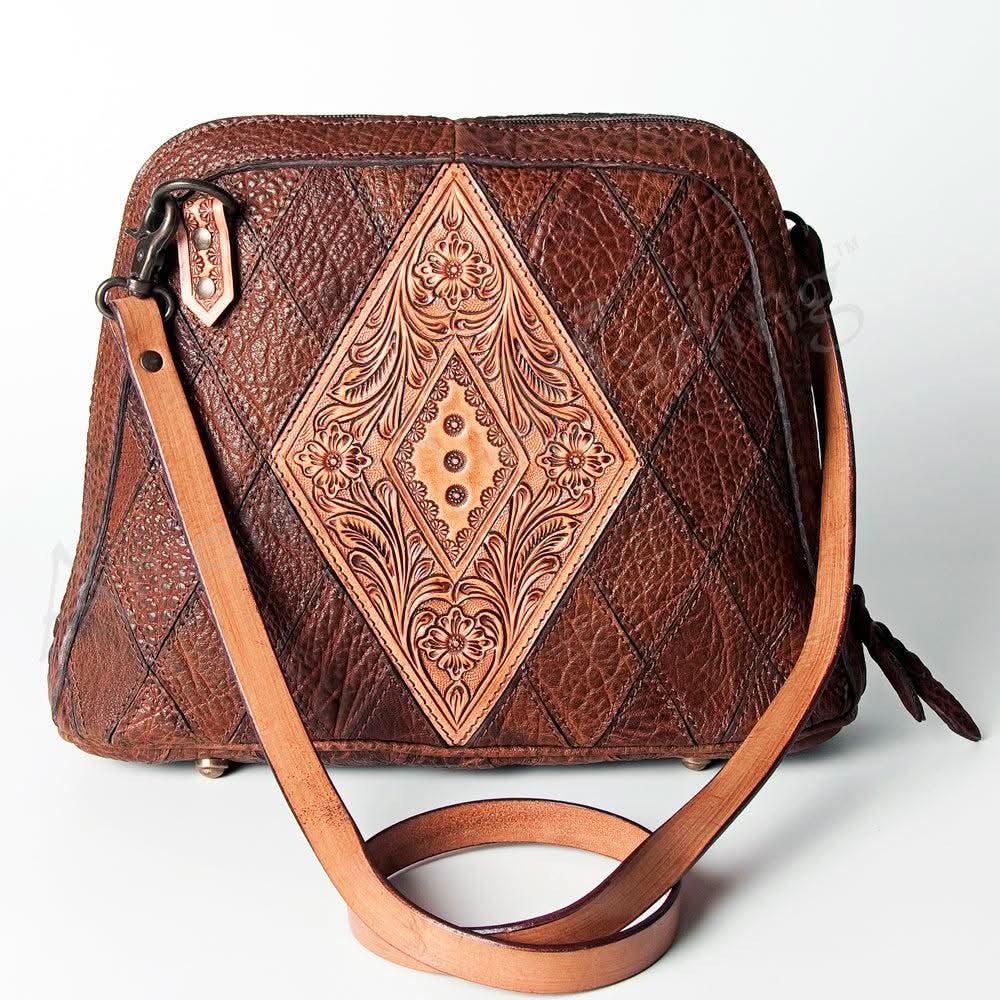 American Darling ADBGZ518 Crossbody Hand Tooled Genuine Leather Women Bag Western Handbag Purse