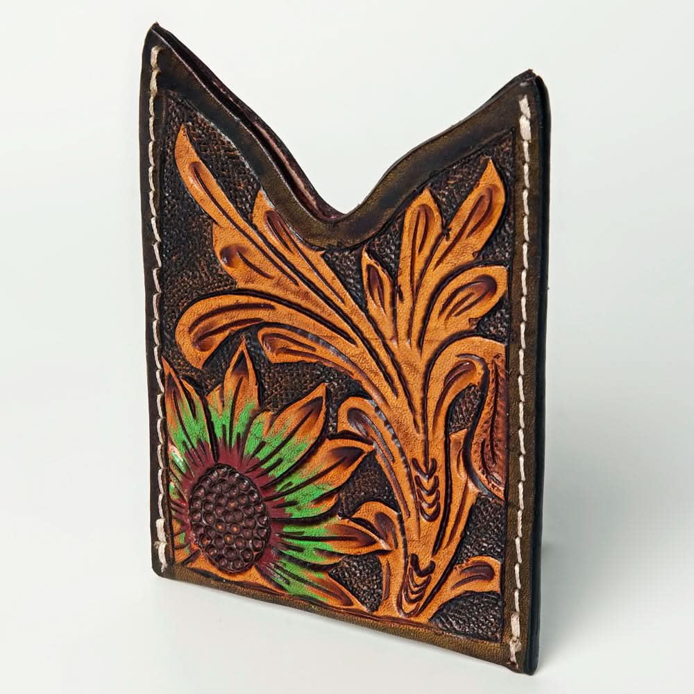 American Darling ADCCF108 Card-Holder Hand Tooled Genuine Leather Women Bag Western Handbag Purse