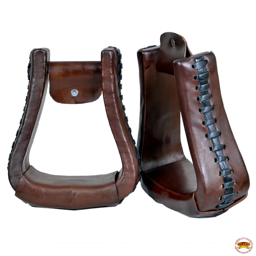Horse Western Saddle Stirrup Leather Stirrups Pair Hilason