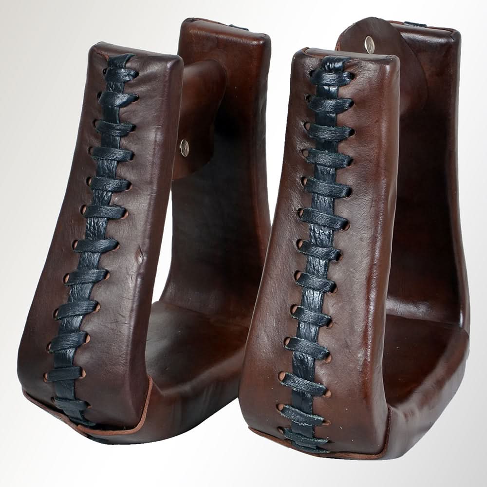 Horse Western Saddle Stirrup Leather Stirrups Pair Hilason