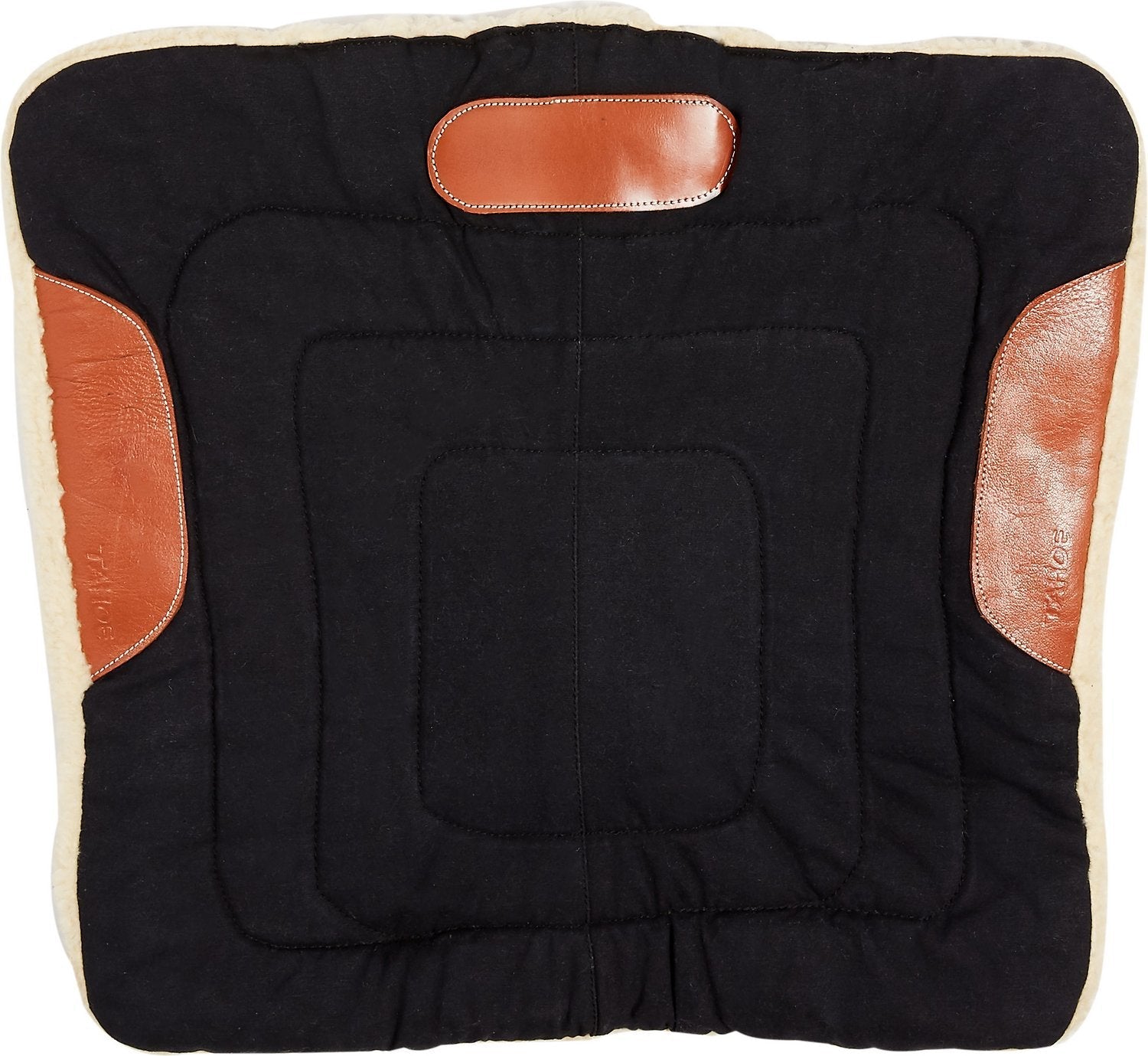 Pony Contour Cut Canvas Western Saddle Pad with Fleece Lining by Tahoe Tack - Size 23" X 23"