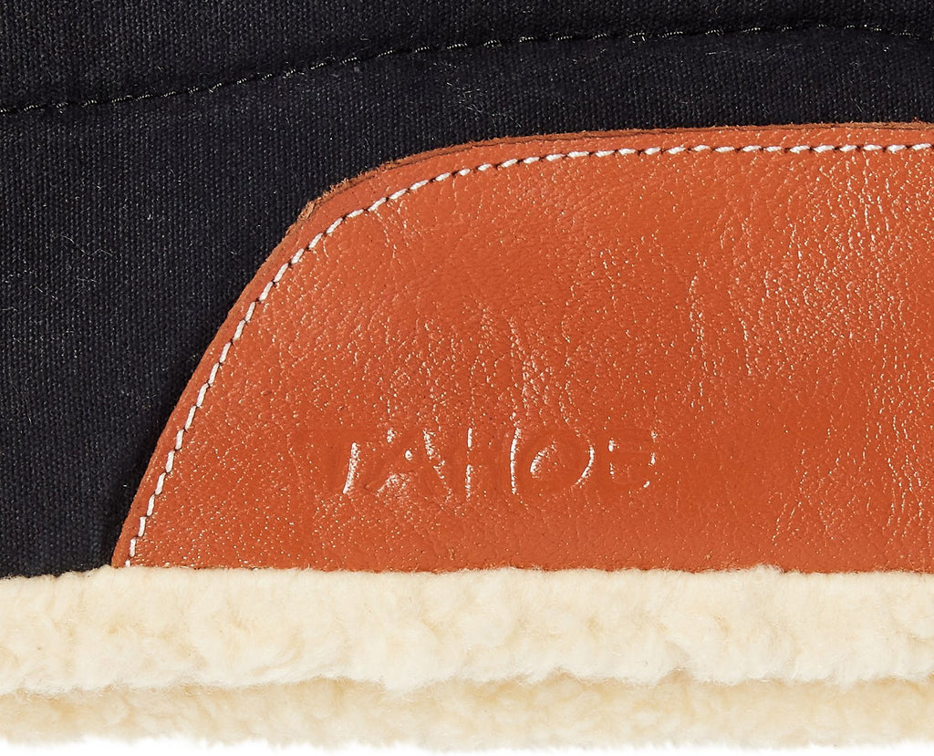 Pony Contour Cut Canvas Western Saddle Pad with Fleece Lining by Tahoe Tack - Size 23" X 23"