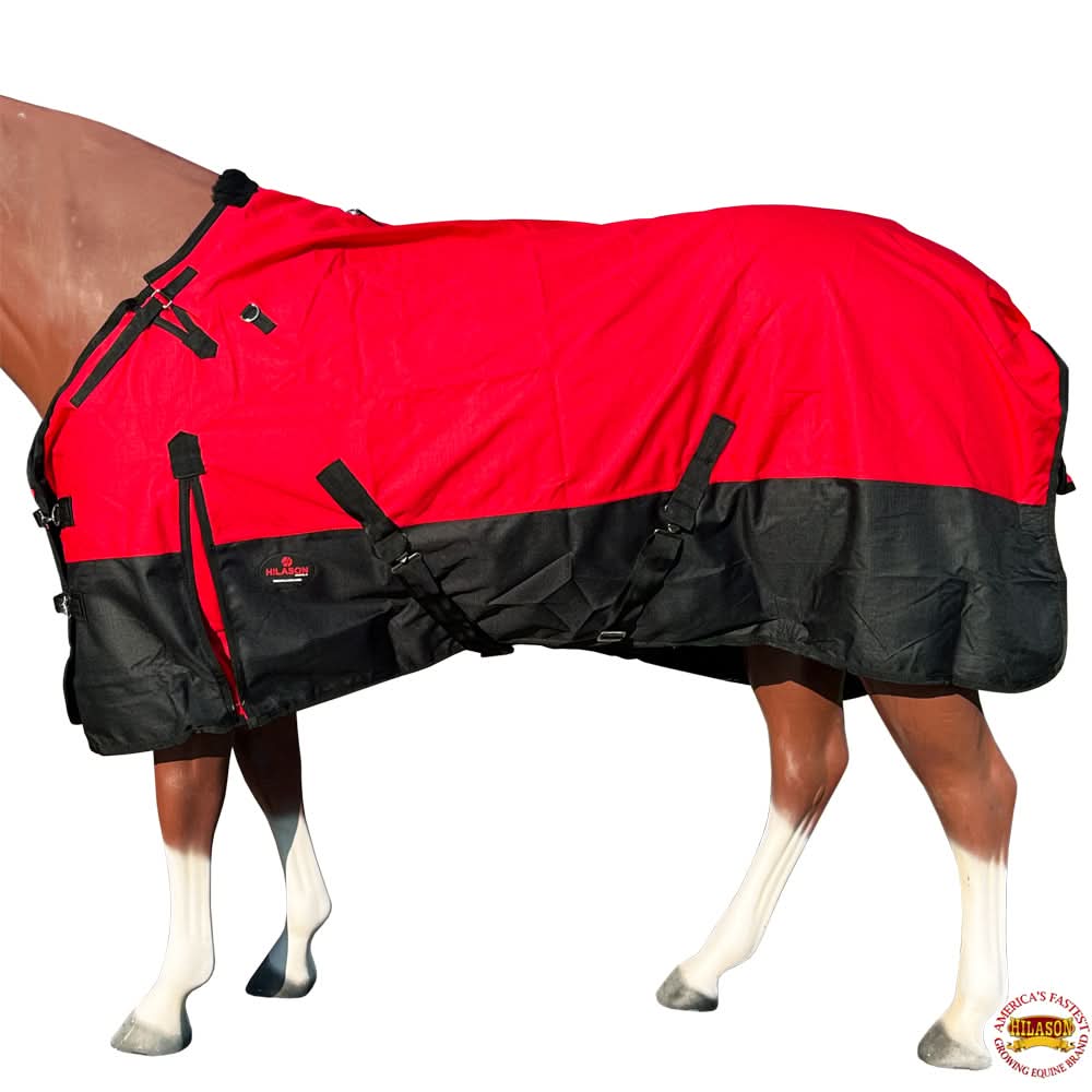 Hilason 600D Winter Waterproof Miniature Horse Turnout Blanket Red