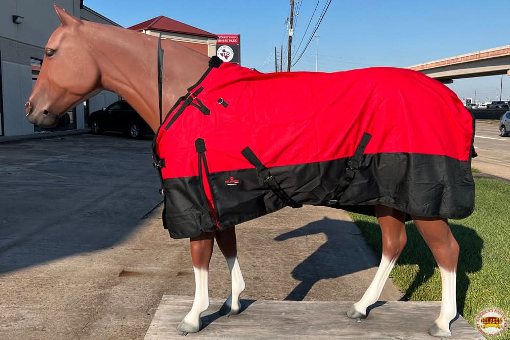Hilason 600D Winter Waterproof Miniature Horse Turnout Blanket Red