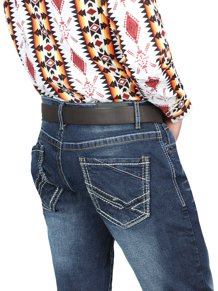 El Norteño Medium Blue Skinny Stretch Pants 126628