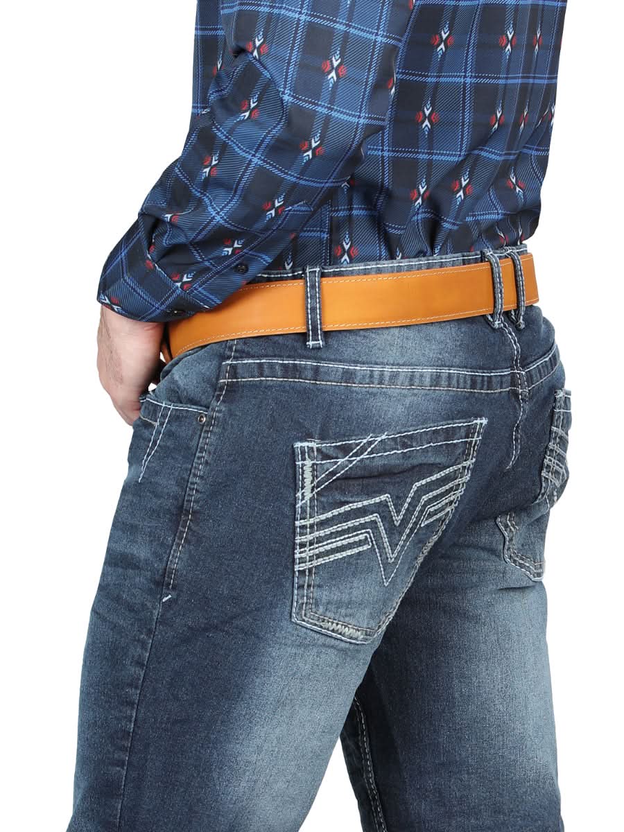 El Norteño Medium Blue Skinny Stretch Pants 126631