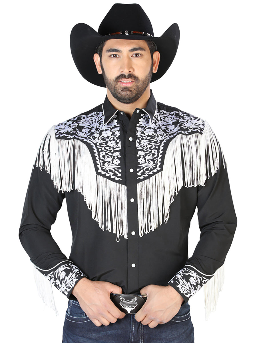 El Señor de los Cielos Embroidery Shirt Black/White 126707