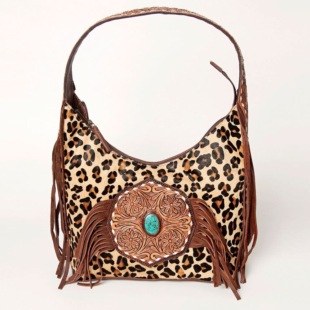 American Darling ADBGA222 Tote Hand Tooled Hair-On Genuine Leather Women Bag Western Handbag Purse
