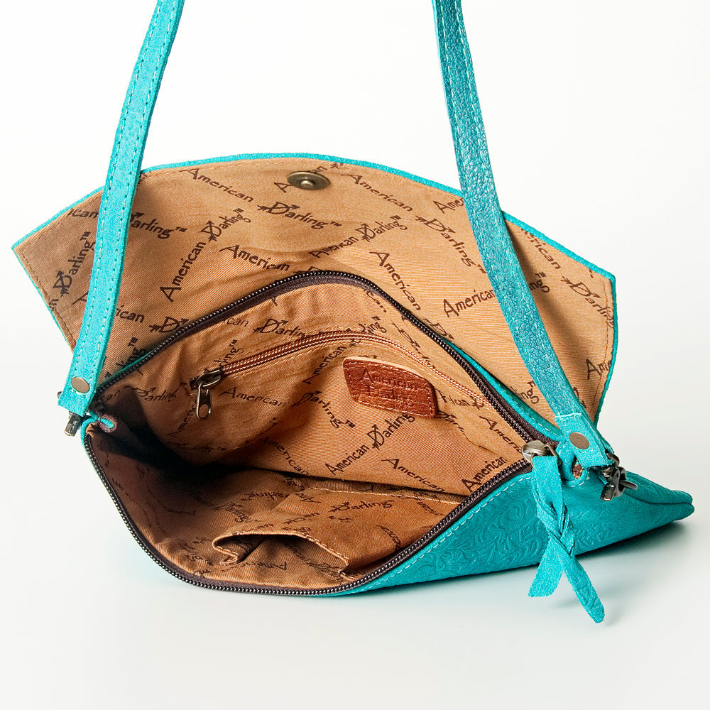 American Darling ADBGS178DM1B Envelope Embossed Genuine Leather women bag western handbag purse