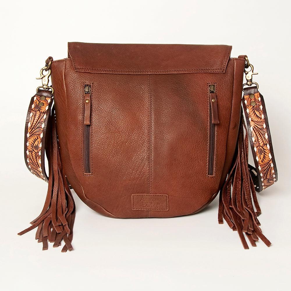 American Darling ADBGA163A Cross Body Hand Tooled Genuine Leather women bag western handbag purse