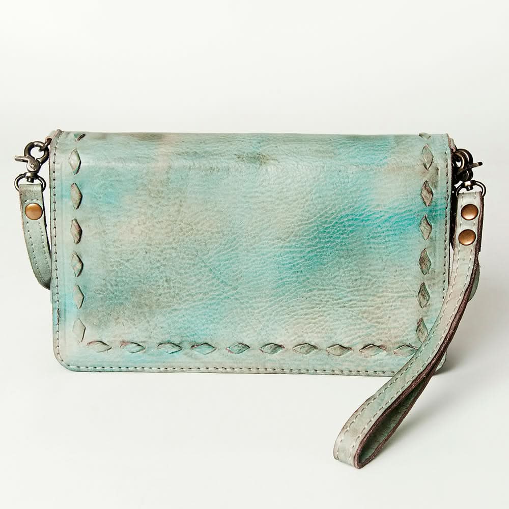 Never Mind Nmbg106 Wallet Vintage Handmade Genuine Cowhide Leather Women Bag Western Handbag Purse