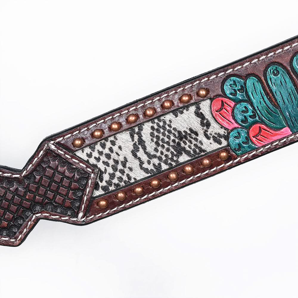 Bar H Equine American Leather Horse Saddle Tack One Ear Headstall | Breast Collar | Browband Headstall | Wither Strap | Tack Set for Horses BER170