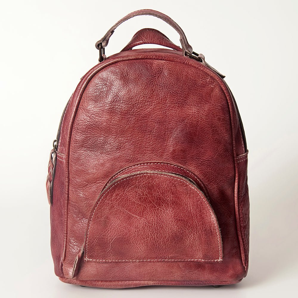 Never Mind Nmbg119G Backpack Vintage Handmade Genuine Cowhide Leather Women Bag Western Handbag Purse