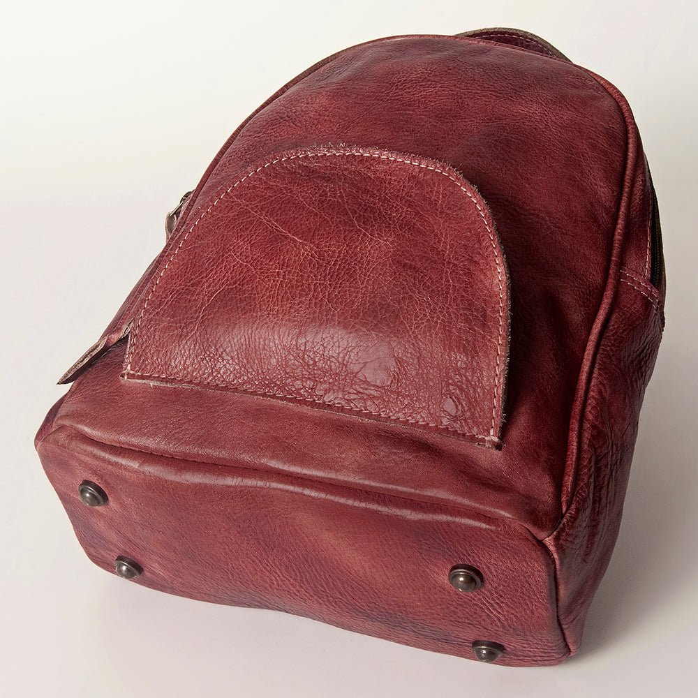 Never Mind Nmbg119G Backpack Vintage Handmade Genuine Cowhide Leather Women Bag Western Handbag Purse