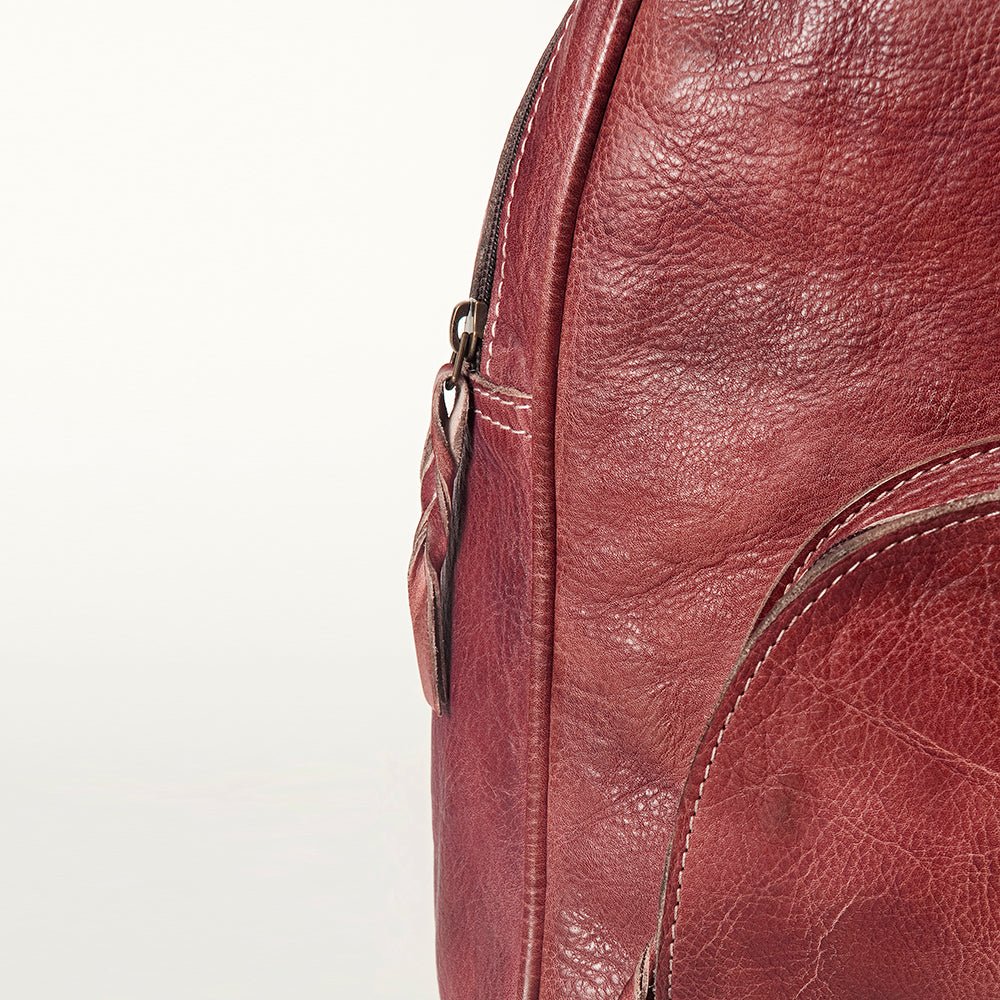 Never Mind Nmbg119G Backpack Vintage Handmade Genuine Cowhide Leather Women Bag Western Handbag Purse