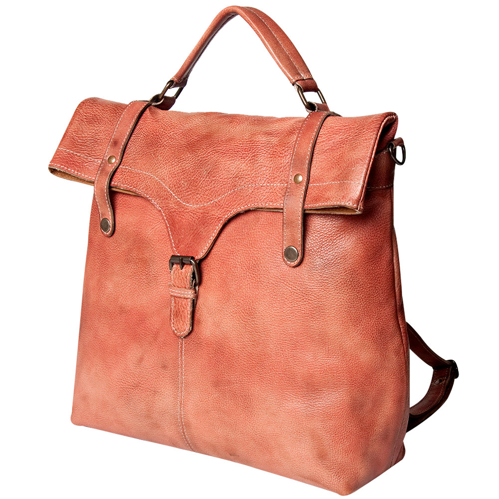 Never Mind Nmbg109E Backpack Vintage Handmade Genuine Cowhide Leather Women Bag Western Handbag Purse