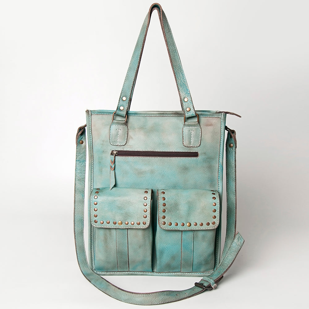 Never Mind Nmbg111C Tote Vintage Handmade Genuine Cowhide Leather Women Bag Western Handbag Purse