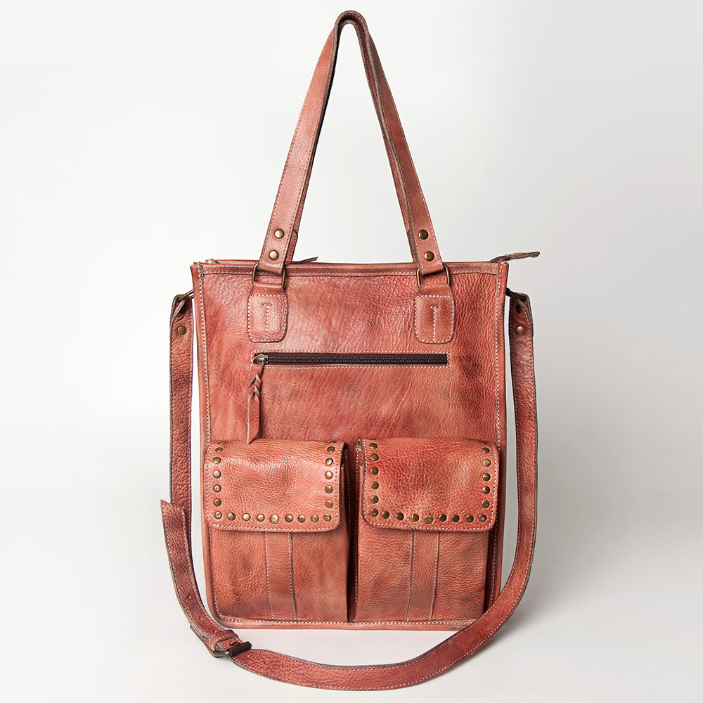 Never Mind Nmbg111E Tote Vintage Handmade Genuine Cowhide Leather Women Bag Western Handbag Purse