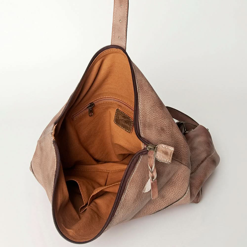 Never Mind Nmbg134D Backpack Vintage Handmade Genuine Cowhide Leather Women Bag Western Handbag Purse