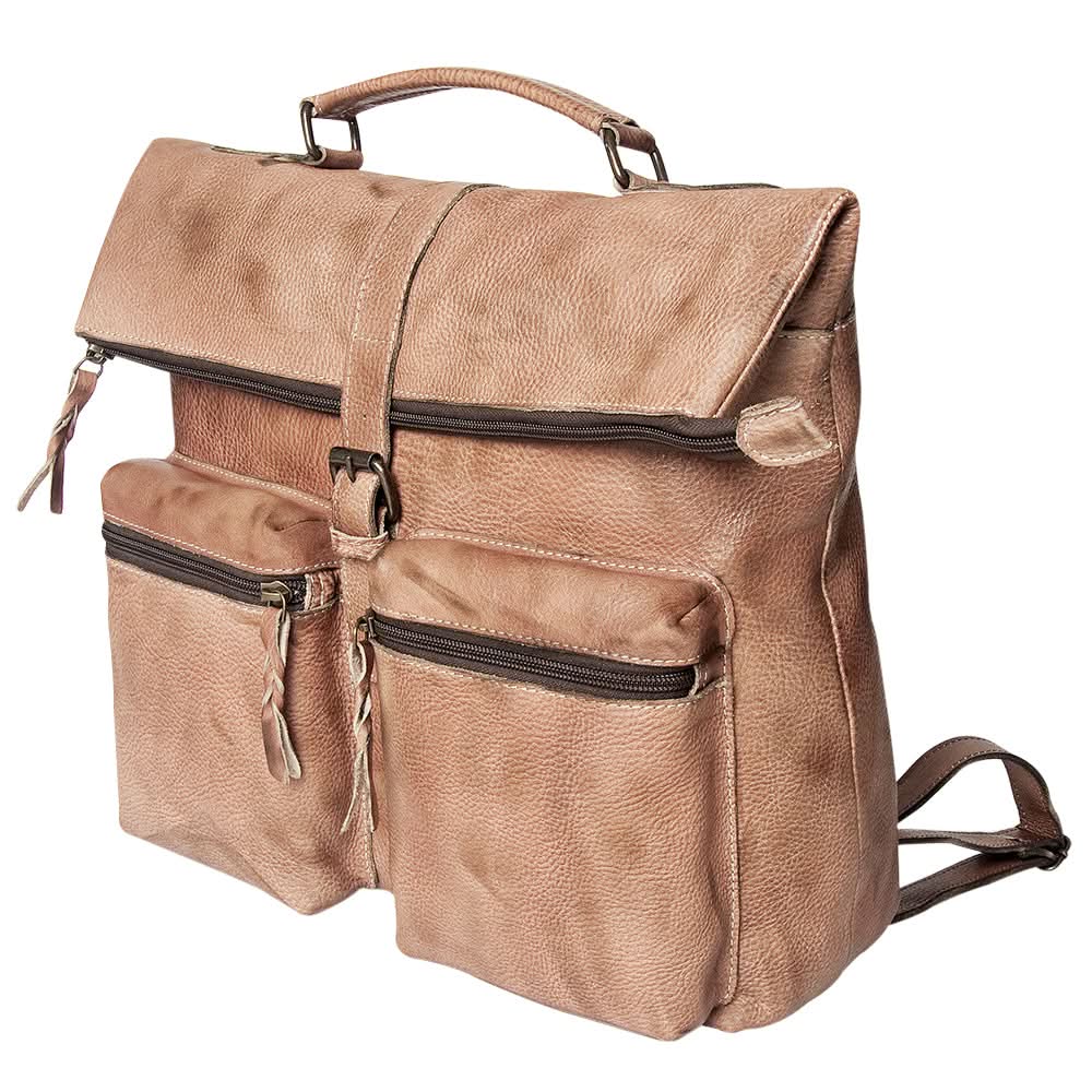 Never Mind Nmbg134D Backpack Vintage Handmade Genuine Cowhide Leather Women Bag Western Handbag Purse