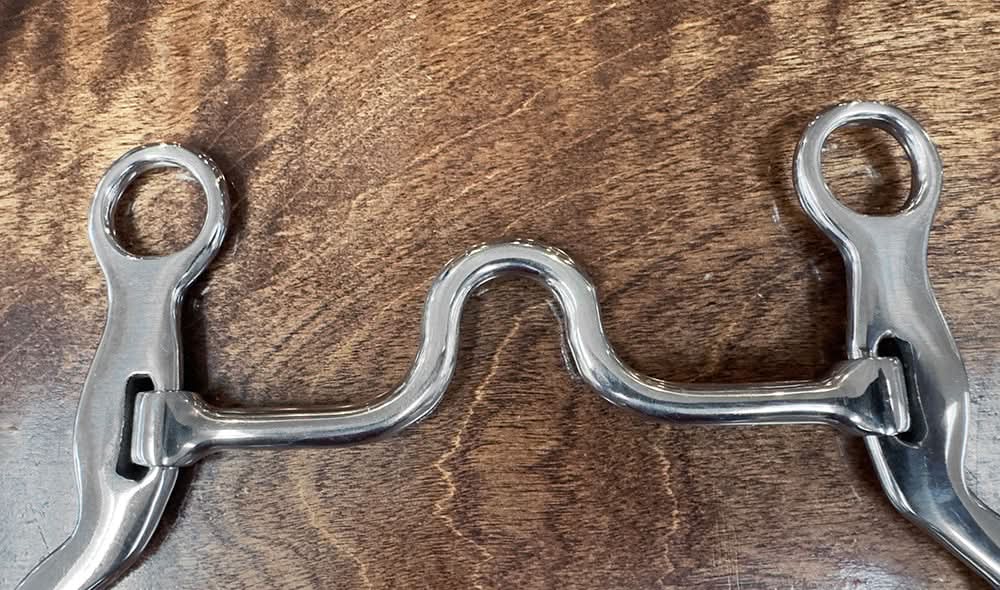 BAR H EQUINE  Western Horse 5 In Mouth Cavalry Shank Ported With Stainless Steel Bit
