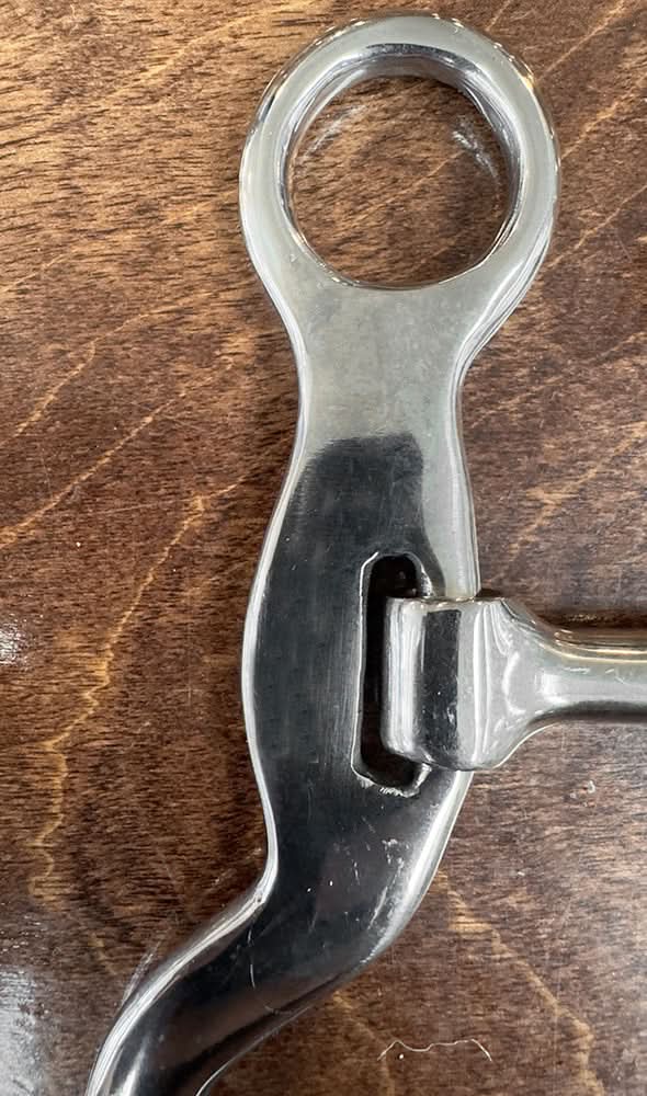 BAR H EQUINE  Western Horse 5 In Mouth Cavalry Shank Ported With Stainless Steel Bit