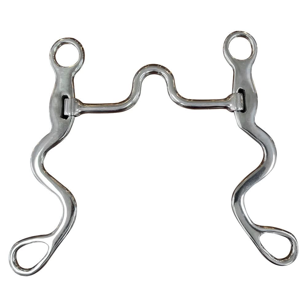 BAR H EQUINE  Western Horse 5 In Mouth Cavalry Shank Ported With Stainless Steel Bit