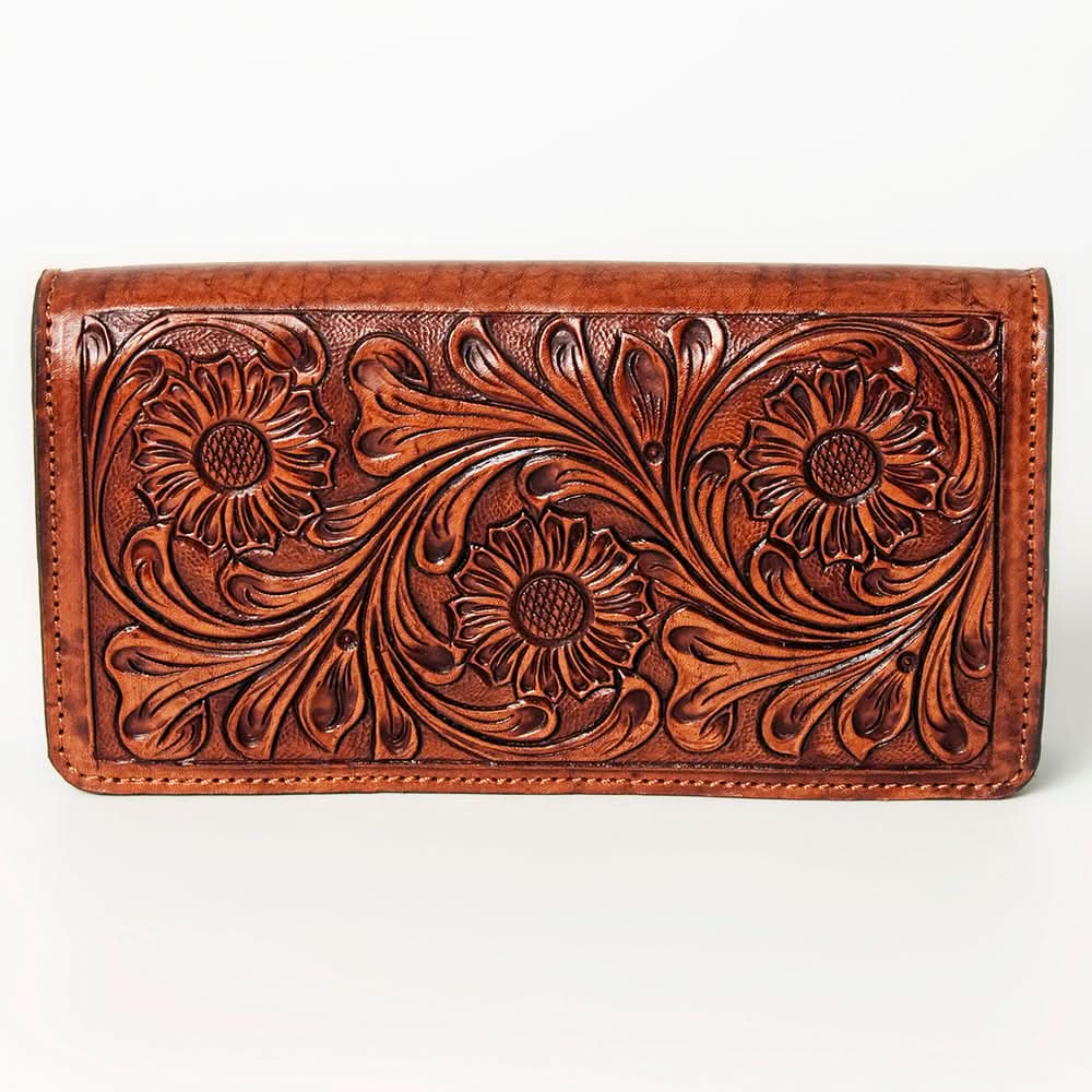American Darling ADBGZ626 Wallet Hand Tooled Genuine Leather Women Bag Western Handbag Purse