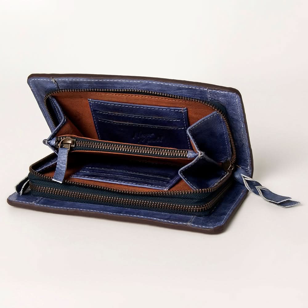 American Darling ADBGZ626 Wallet Hand Tooled Genuine Leather Women Bag Western Handbag Purse