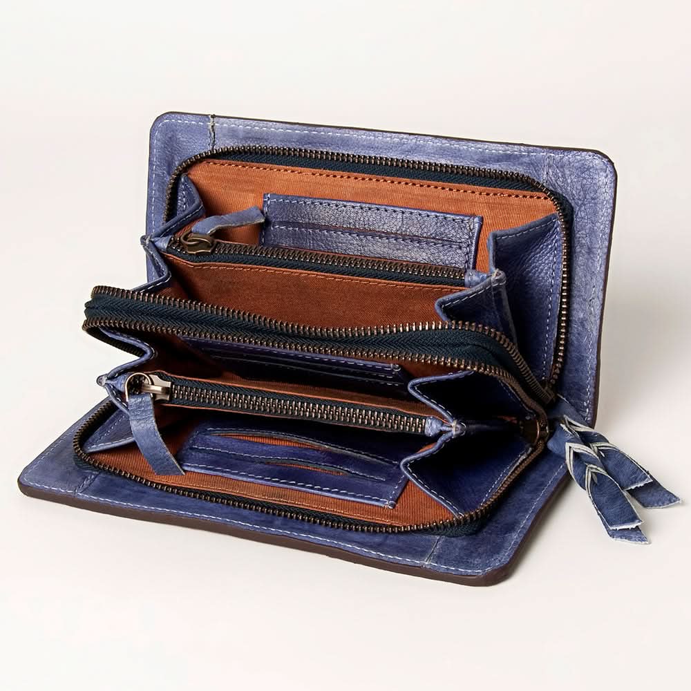 American Darling ADBGZ626 Wallet Hand Tooled Genuine Leather Women Bag Western Handbag Purse