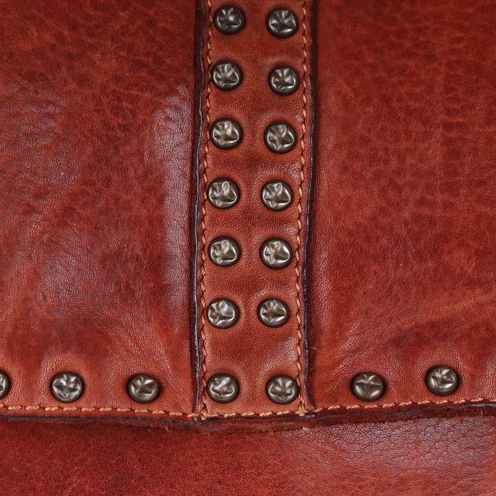 Spaghetti Western Swc145Acg Backpack Vintage Handmade Drum Dyed Genuine European Cowhide Leather Women Bag Western Handbag Purse