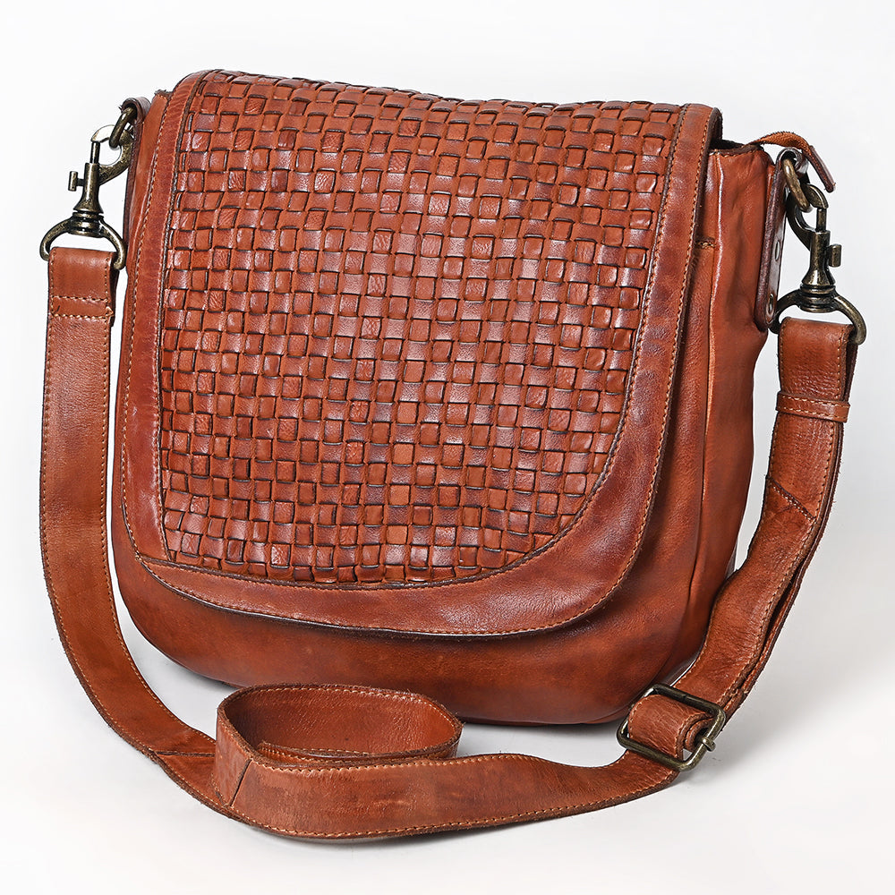 Spaghetti Western Swc160Cg Cross Body I Vintage Handmade Drum Dyed Genuine European Cowhide Leather Women Bag Western Handbag Purse