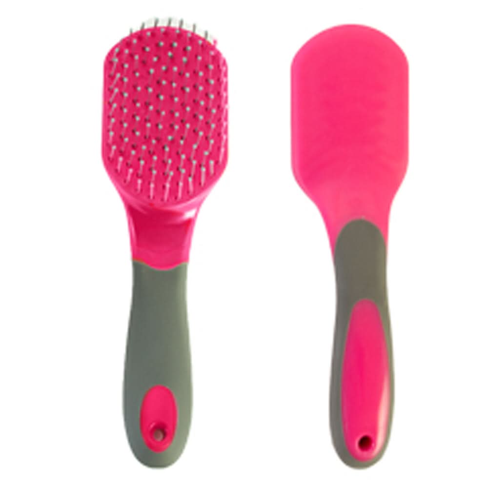 Hilason Soft Touch two tone Horse Mane & Tail Brush Rose
