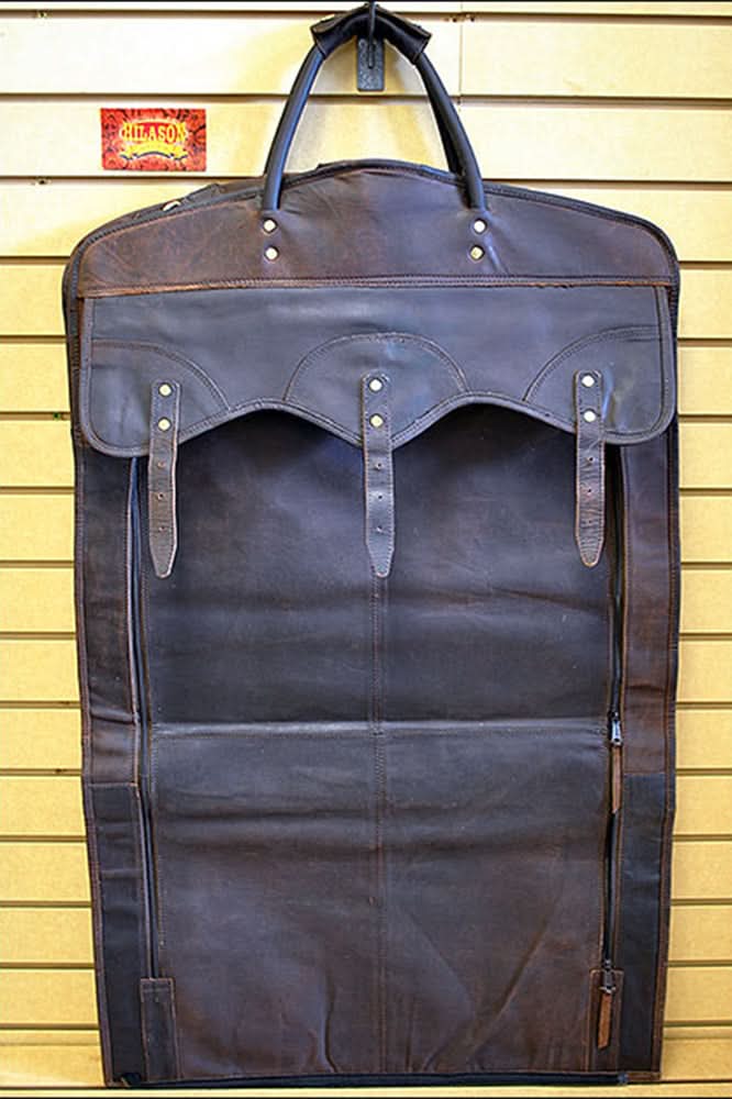 23“W x 20“H x 7“D Garment Bag  Leather Regular Size