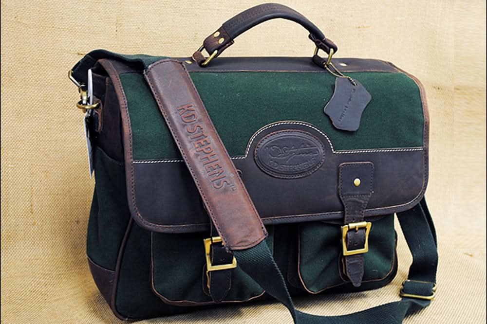 Laptop Organizer Multipocket Messenger Bag Leather Canvas