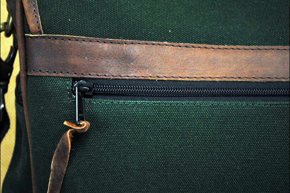 Laptop Organizer Multipocket Messenger Bag Leather Canvas