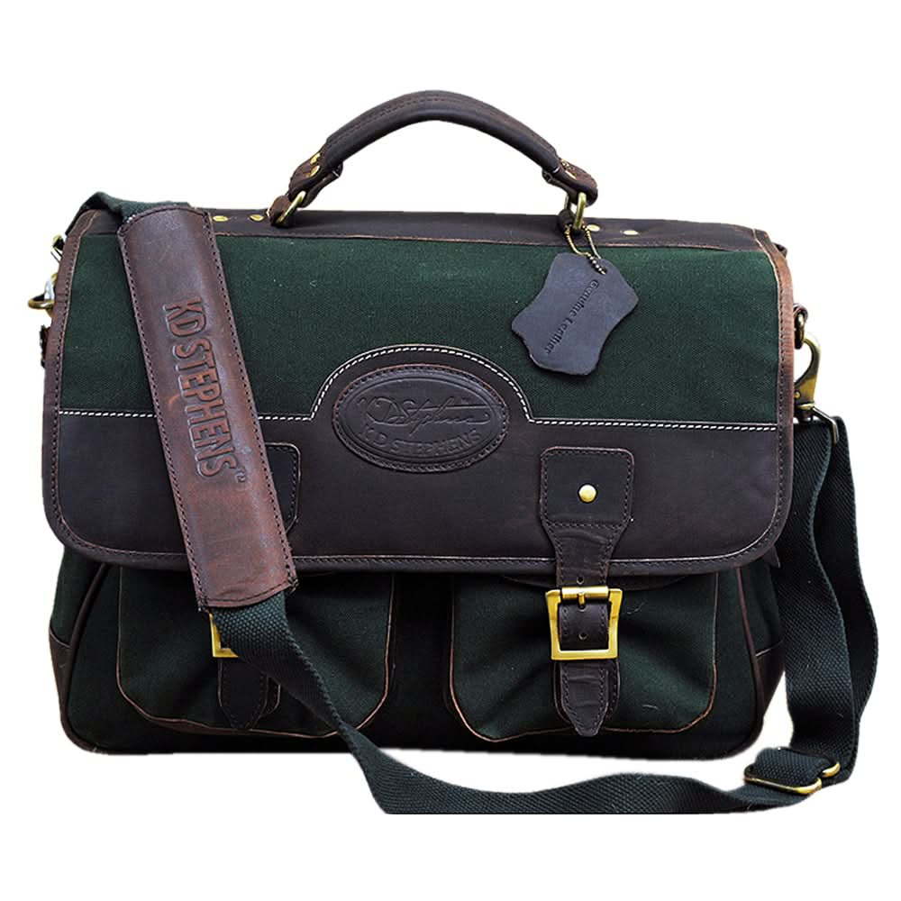 Laptop Organizer Multipocket Messenger Bag Leather Canvas