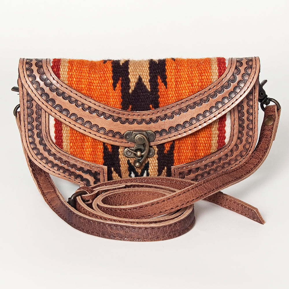 ADBG829D American Darling Hand Tooled Saddle Blanket Genuine Leather Women Bag Western Handbag Purse