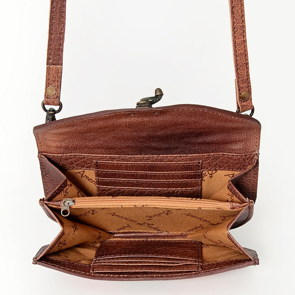 ADBG829D American Darling Hand Tooled Saddle Blanket Genuine Leather Women Bag Western Handbag Purse