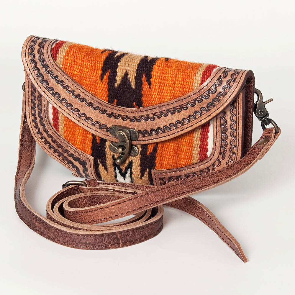 ADBG829D American Darling Hand Tooled Saddle Blanket Genuine Leather Women Bag Western Handbag Purse