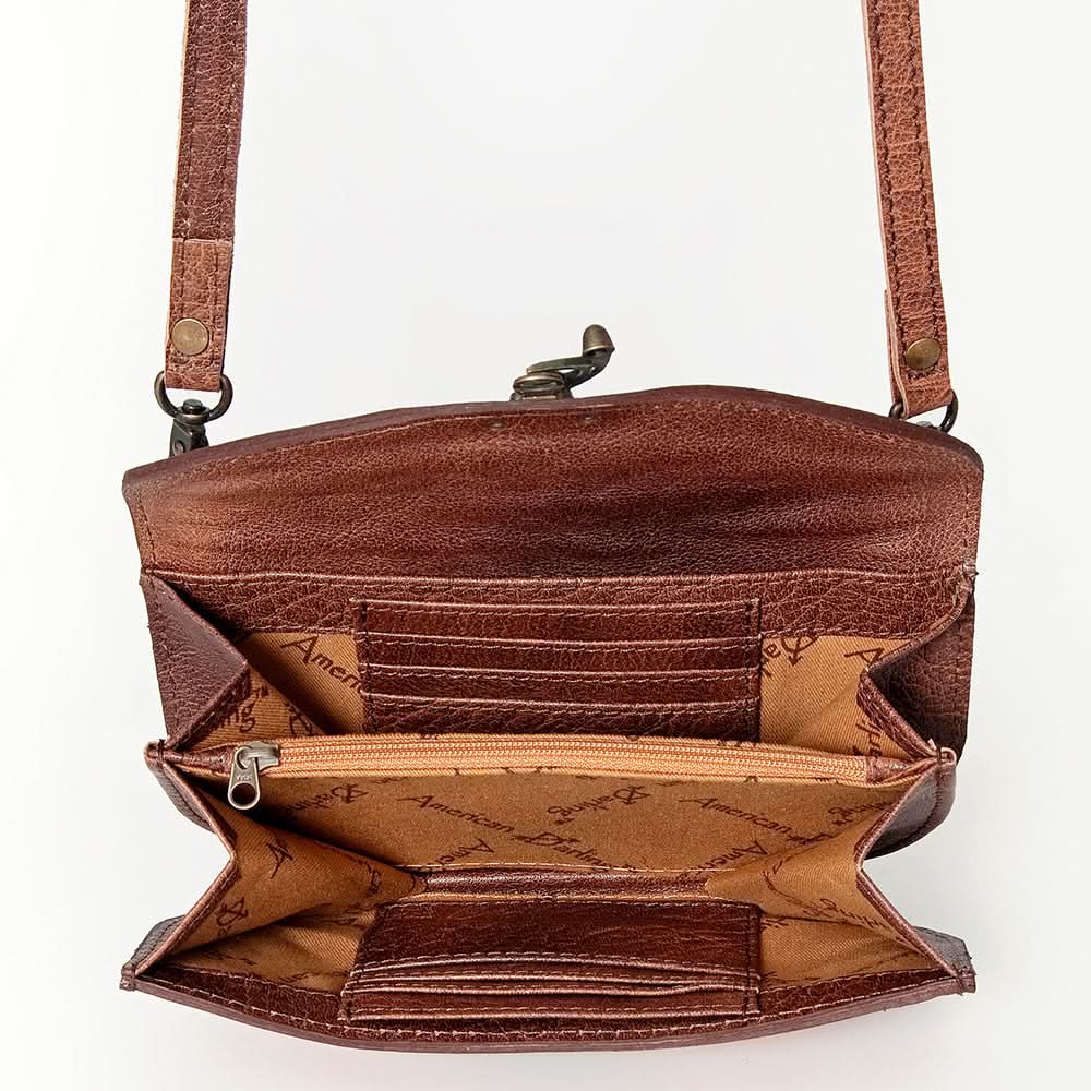 ADBG829E American Darling Hand Tooled Saddle Blanket Genuine Leather Women Bag Western Handbag Purse