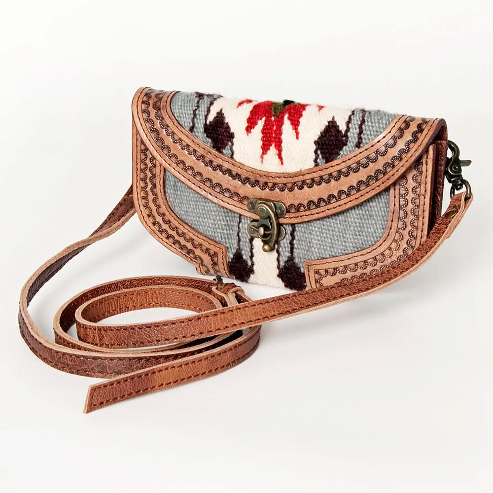 ADBG829E American Darling Hand Tooled Saddle Blanket Genuine Leather Women Bag Western Handbag Purse