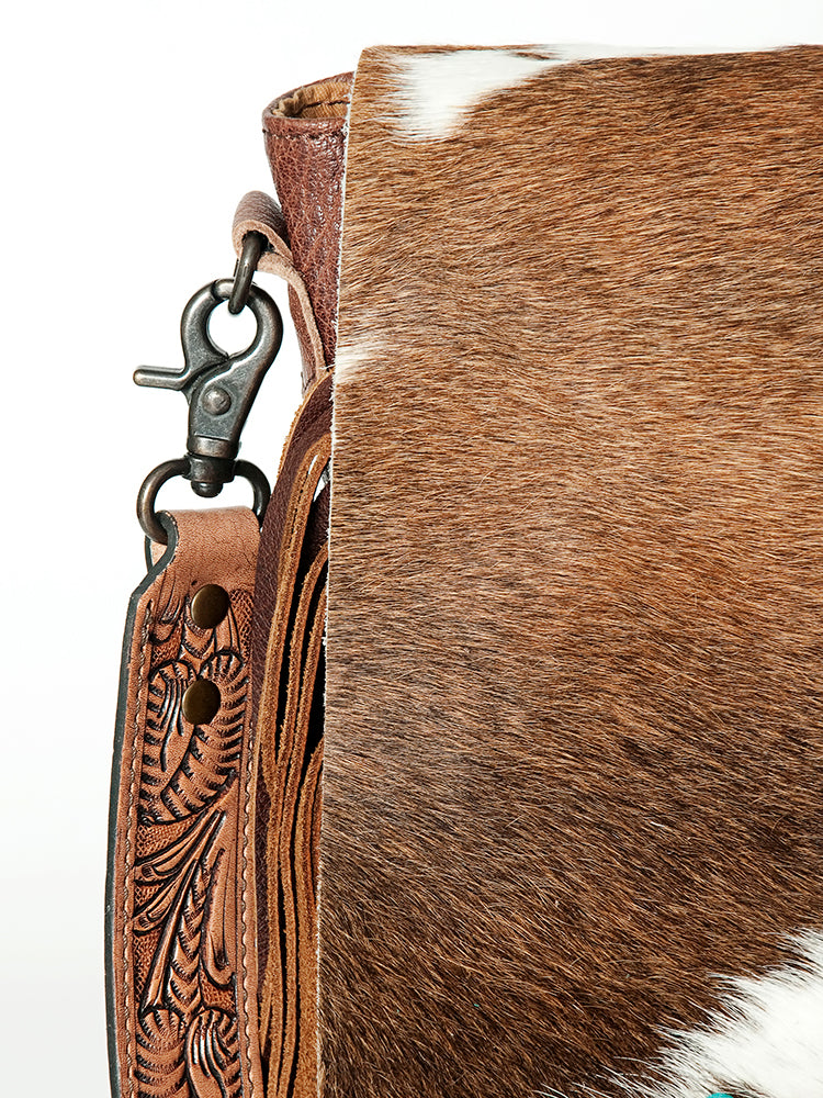 American Darling ADBG830 Messenger Hair-On Genuine Leather Women Bag Western Handbag Purse