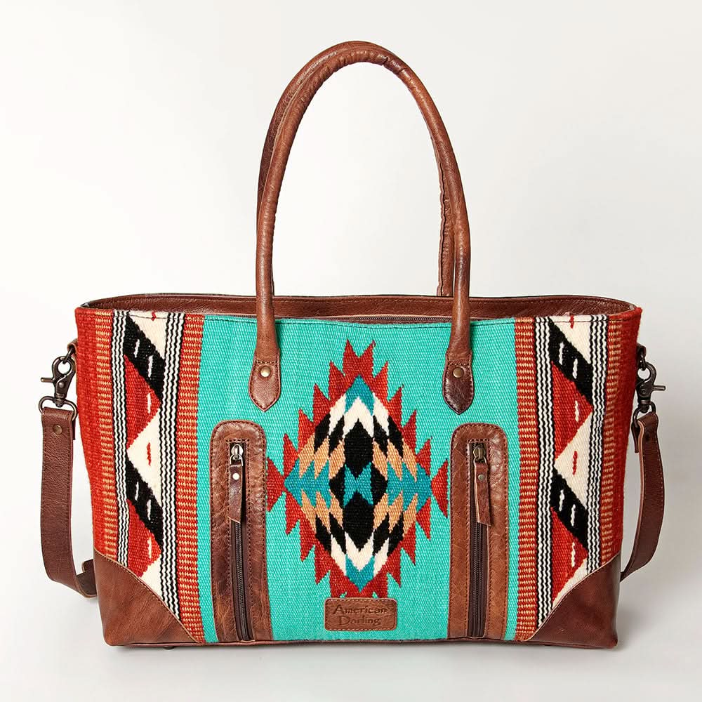 American Darling ADBG835E Tote Hand Tooled Saddle Blanket Genuine Leather women bag western handbag purse
