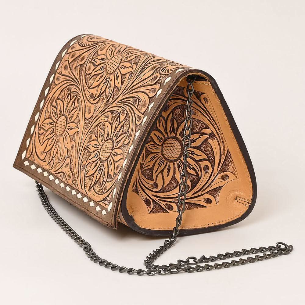 American Darling ADBGZ601 Crossbody Hand Tooled Genuine Leather Women Bag Western Handbag Purse