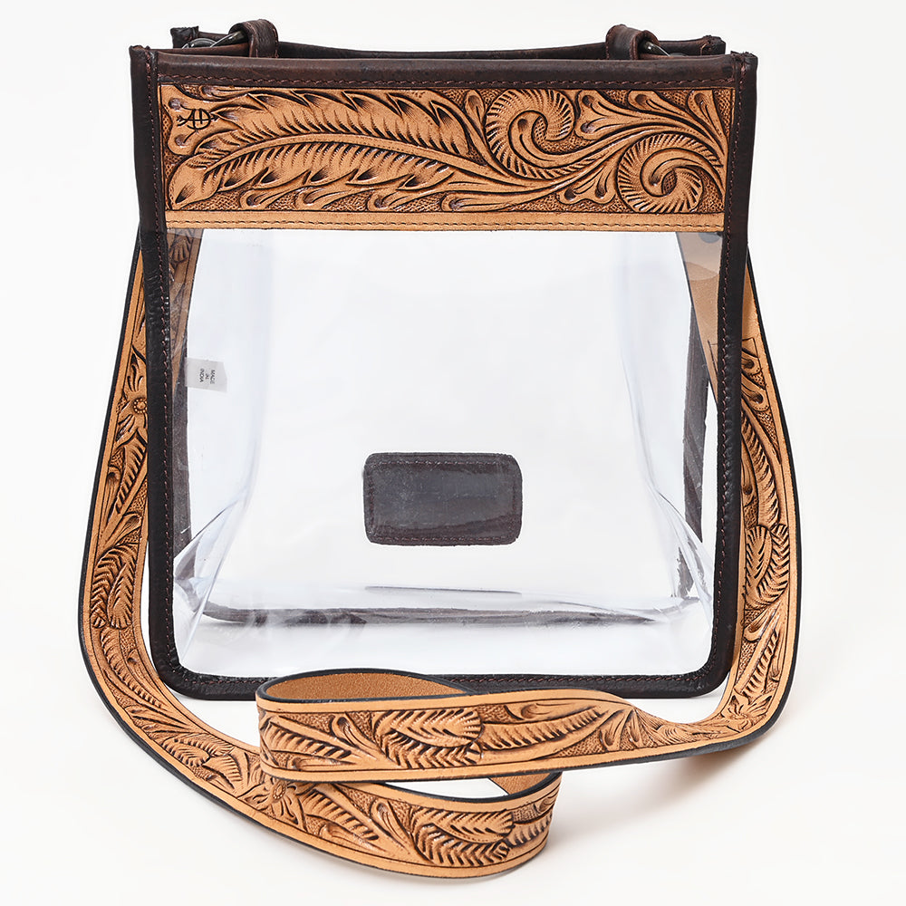 American Darling ADBGZ603 Clear Bag Hand Tooled Genuine Leather Women Bag Western Handbag Purse