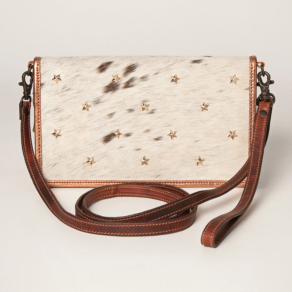 American Darling ADBGZ607 Small Crossbody Hair-On Genuine Leather Women Bag Western Handbag Purse