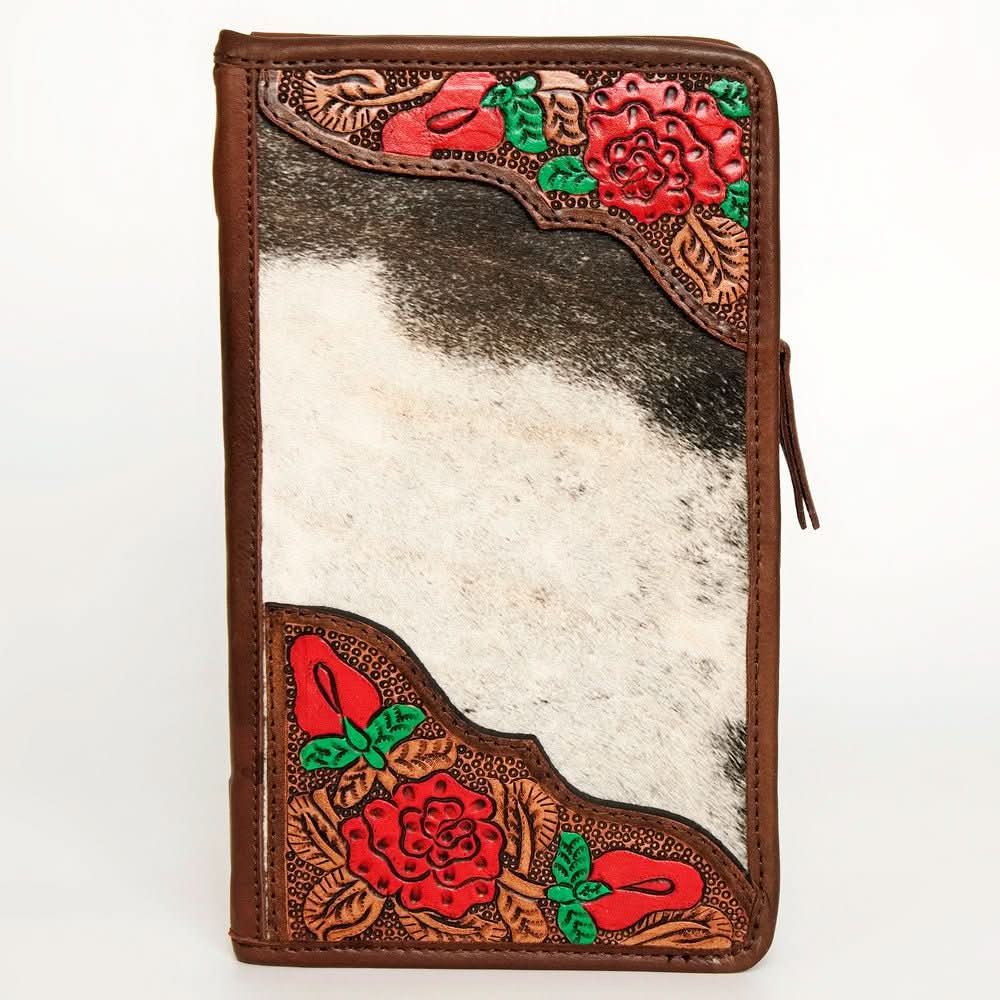 American Darling Jewelry Case Hand Tooled Hair On Genuine Leather women bag western handbag purse